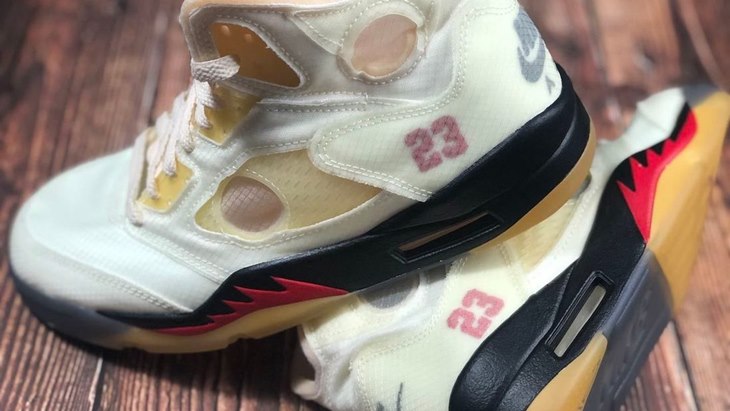 Fashionable Banget Tampilan Off-White x Air Jordan 5 'Sail'
