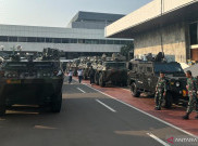 10 Anoa 6x6 Mulai Siaga di Kompleks Parlemen