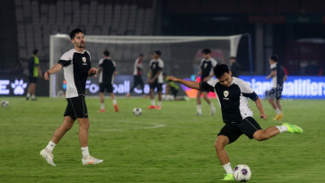 Latihan Resmi Timnas Indonesia Jelang Laga Lawan Jepang di Stadion GBK Senayan
