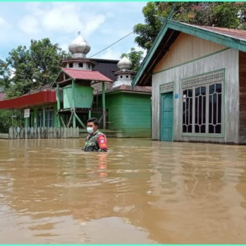 Bencana alam banjir. (Foto: Antara)