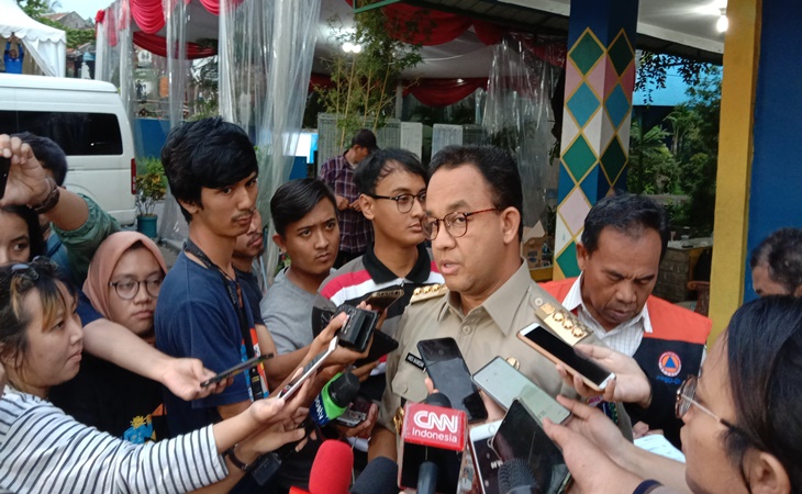 Menurut Anies banjir Jakarta sudah mulai surut dan beberapa RW masih terendam banjir
