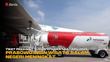 Tiket Pesawat Turun 10% saat Nataru 2025, Prabowo Ingin Wisata Dalam Negeri Meningkat