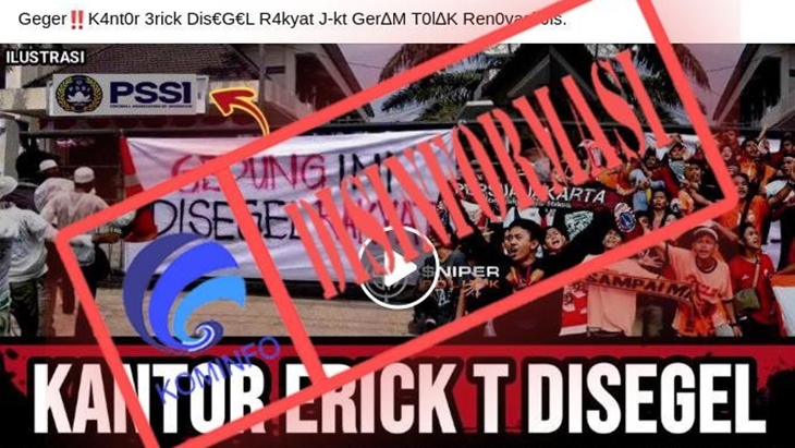 [HOAKS atau FAKTA]: Warga Jakarta Segel Kantor Ketum PSSI