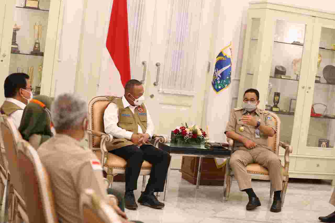 Anies Bertemu Kepala BNPB, Bahas Penanganan COVID-19