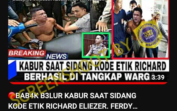 [HOAKS atau FAKTA]: Ferdy Sambo Babak Belur Saat Kabur dari Sidang Kode Etik Bharada Eliezer