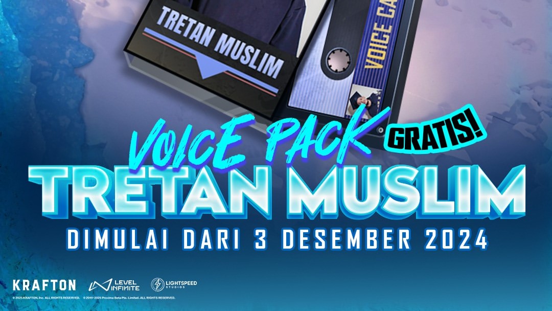 PUBG Mobile Kolaborasi Bareng Tretan Muslim, Rilis 2 Edisi Voice Pack
