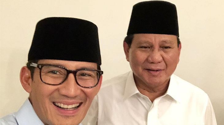 Sandiaga Uno dan Prabowo