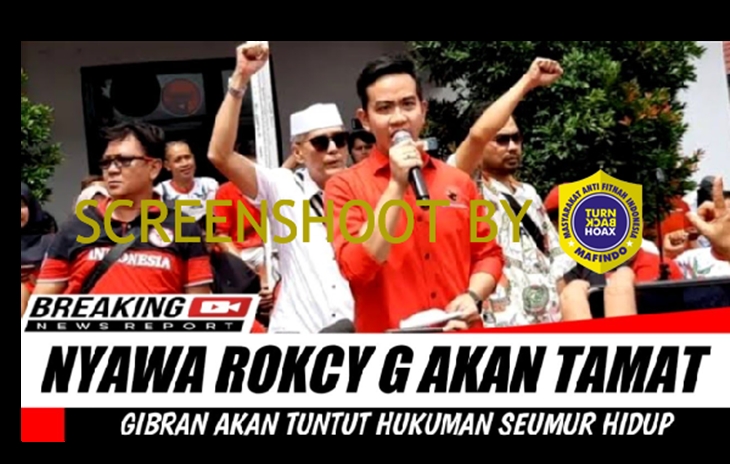 [HOAKS atau FAKTA]: Gibran Pimpin Pasukan, Tuntut Rocky Gerung Penjara Seumur Hidup