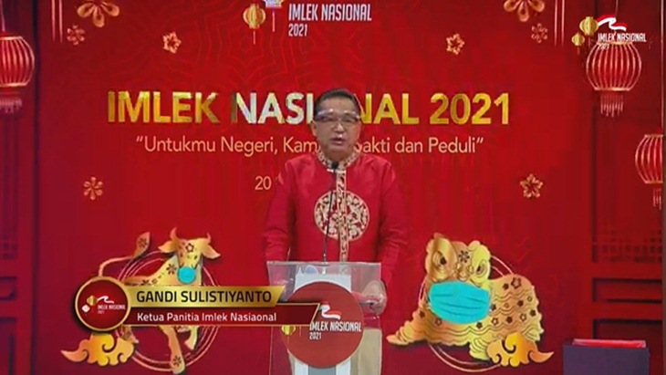 Ketua Panitia Imlek Nasional 2021 G Sulistiyanto. (Foto: MP/Youtube)