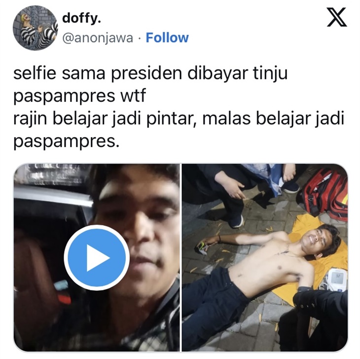 Pemuda Samarinda Mengaku Dipukul Paspampres saat Dekati Jokowi, ini Respons Istana