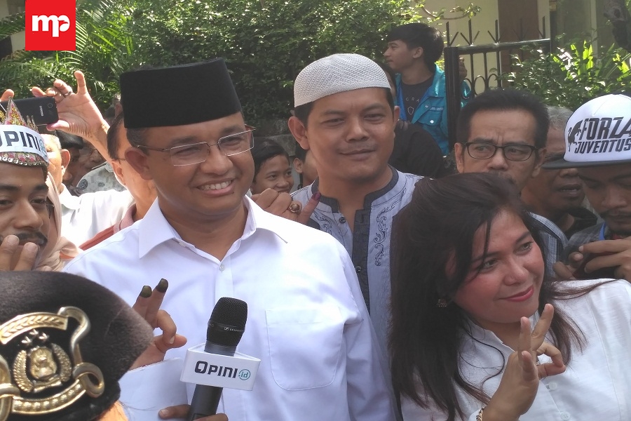 Usai Nyoblos, Anies Baswedan Pantau Hitung Cepat di DPP Gerindra