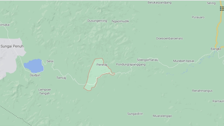 Kawasan Muara Emat di jalur provinsi Kerinci-Bangko. (Foto: MP/Google Maps)