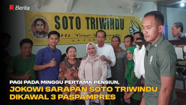 Pagi pada Minggu Pertama Pensiun, Jokowi Sarapan Soto Triwindu Dikawal 3 Paspampres