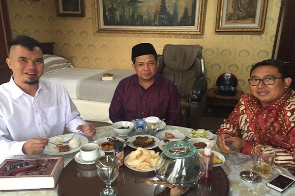 Ahmad Dhani bersama Fadli Zon dan Fahri Hamzah