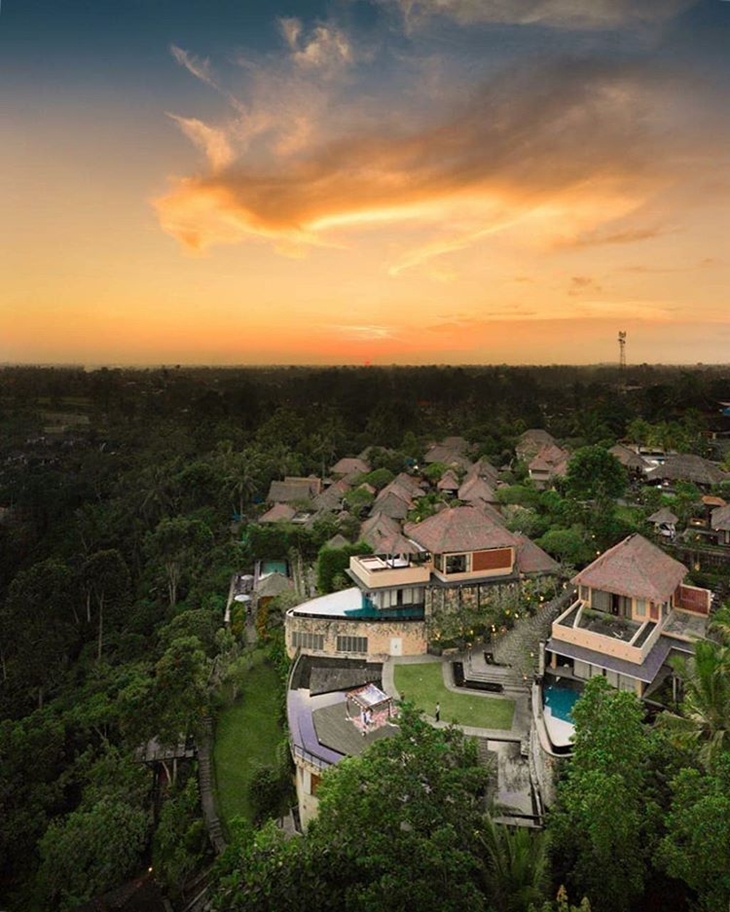  Kalamandu Ubud tampilkan pemandangan indah dari vila. (Foto: instagram.com/harivalzayuka)