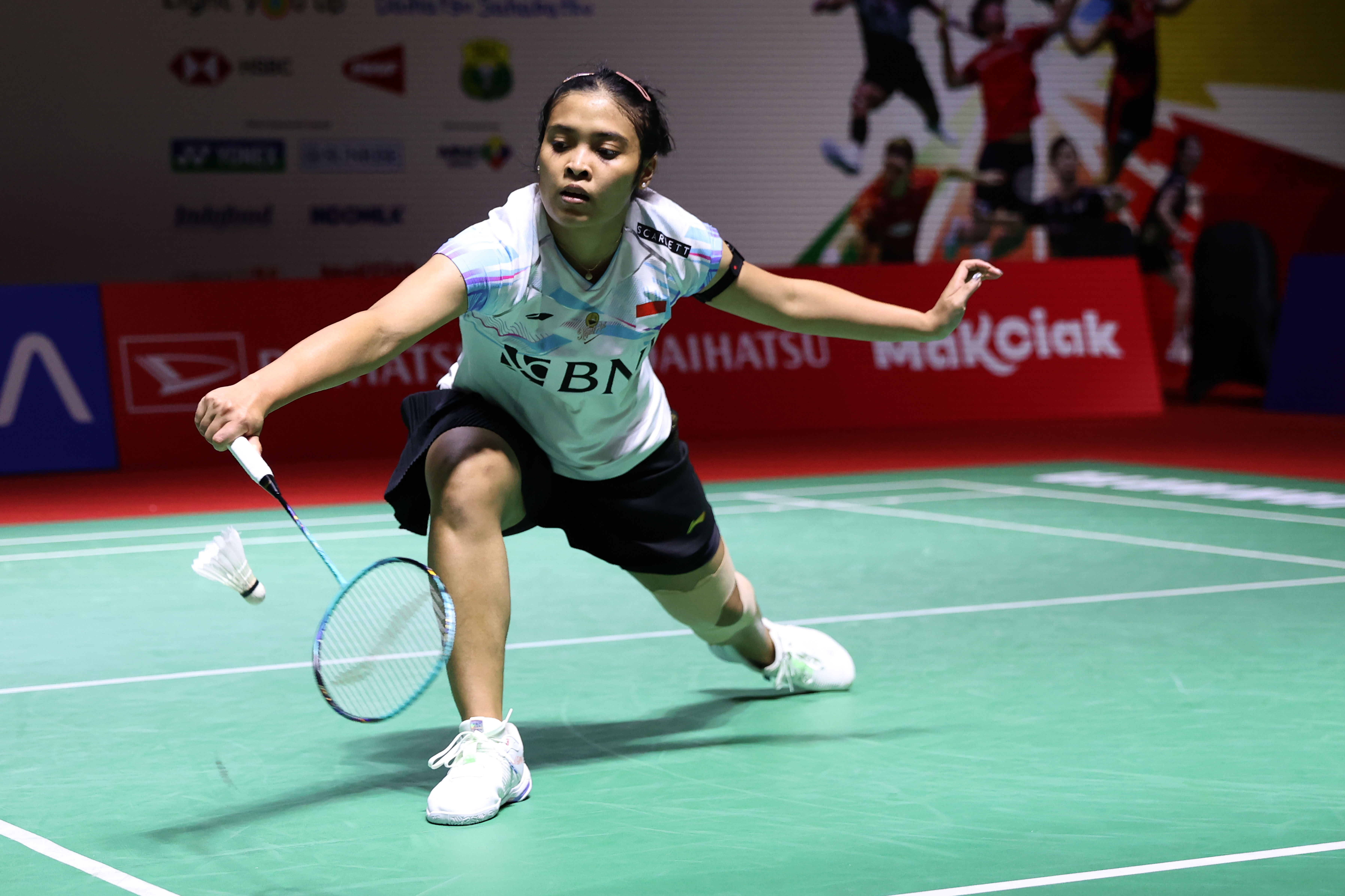 Permainan Gregoria menurun drastis saat gim kedua