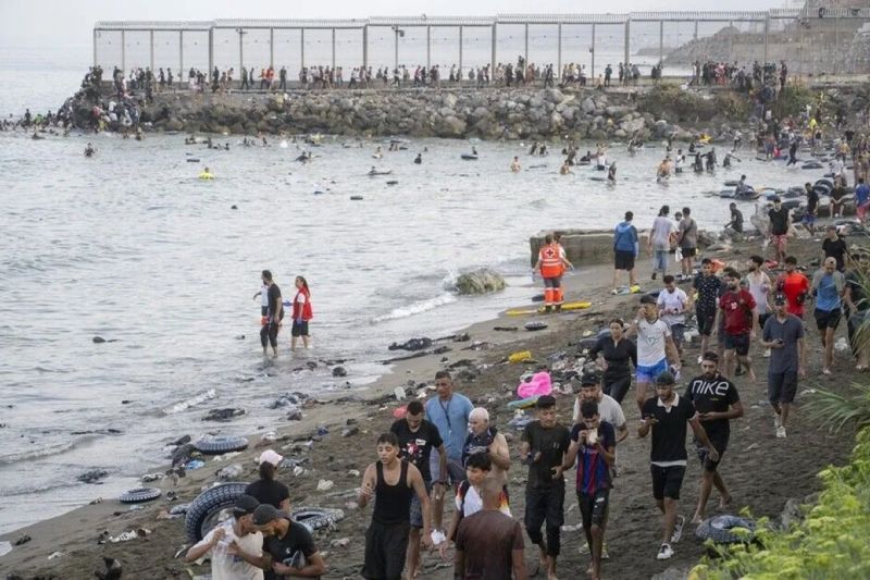 Imigran Memasuki Ceuta Spanyol Balik ke Maroko, Korban Jiwa Total 57 Orang