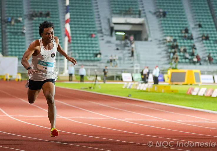 SEA Games 2025 Thailand: Aksi Pelari Indonesia Lalu Muhammad Zohri Raih Medali Perak 100 M Putra