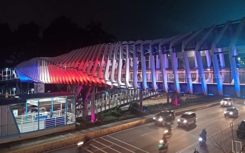  Solidaritas Terhadap Korban Aksi Teror, Pemprov DKI Tayangkan Bendera Selandia Baru di JPO GBK