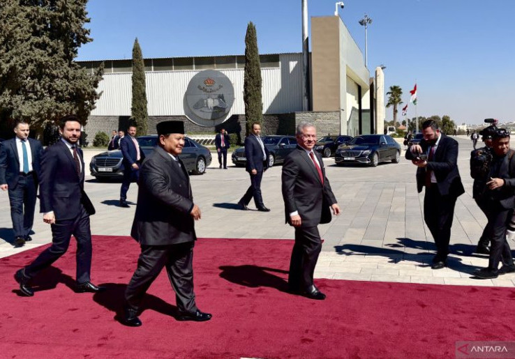 Raja Abdullah II Sopiri Presiden Prabowo Usai Pertemuan Bilateral Bahas Palestina