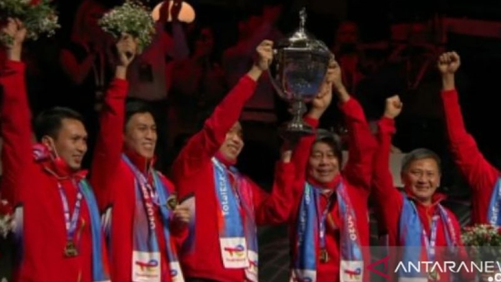 Indonesia juara Piala Thomas 2021. (Antara)