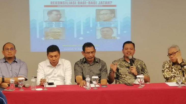 Diskusi 'Rekonsiliasi Bagi-Bagi Jatah'. (Antaranews)