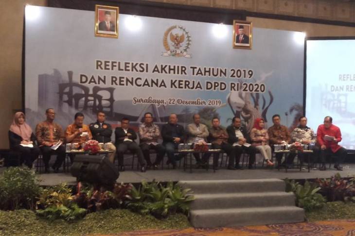 Refleksi Akhir Tahun 2019 dan Rencana Kerja DPD 2020, di Surabaya, Minggu (22/12) malam. (Imam B)