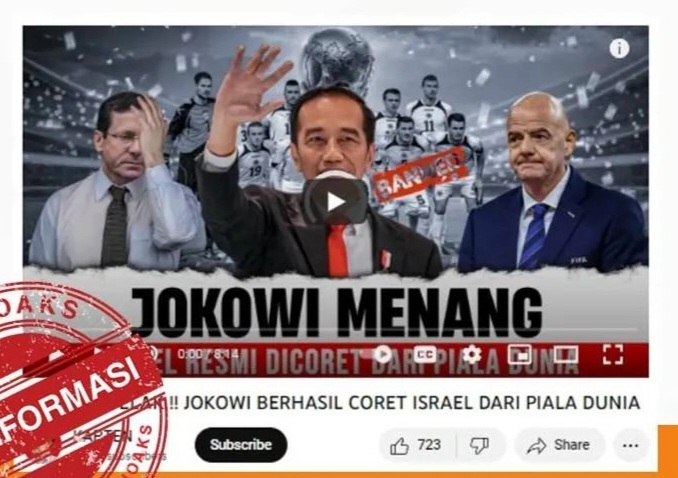 [HOAKS atau FAKTA]: Jokowi Berhasil Coret Israel dari Piala Dunia U-20