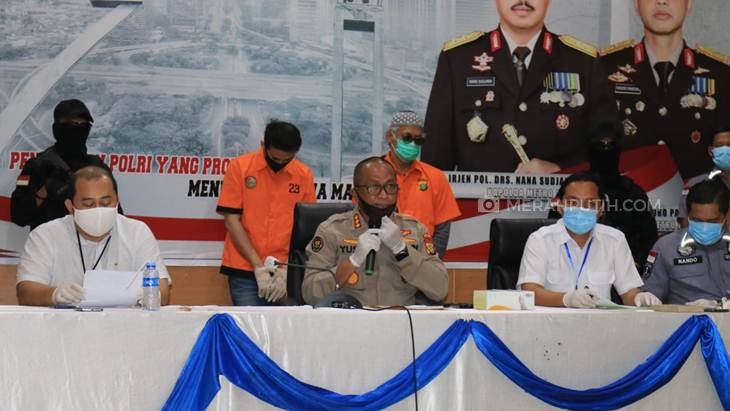  Konferensi pers terkait penangkapan Tio Pakusadewo atas kasus dugaan penyalahgunaan narkoba. (Foto: MP/Kanugrahan)