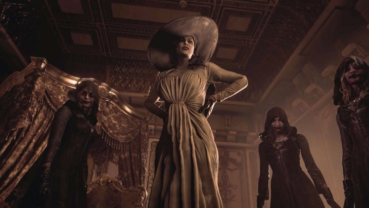Lady Dimitrescu bersama anak-anaknya (Foto: Capcom)
