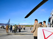 Momen Presiden Prabowo Subianto Tiba di Bandara Raja Sisingamangaraja XII Tapanuli Utara