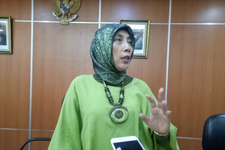 Ketua Komisi D DPRD DKI Jakarta Ida Mahmudah usai pembahasan KUA PPAS bersama Dinas Bina Marga di ruangan Komisi D DPRD DKI Jakarta, Senin (11/11/2019). (ANTARA/Livia Kristianti)
