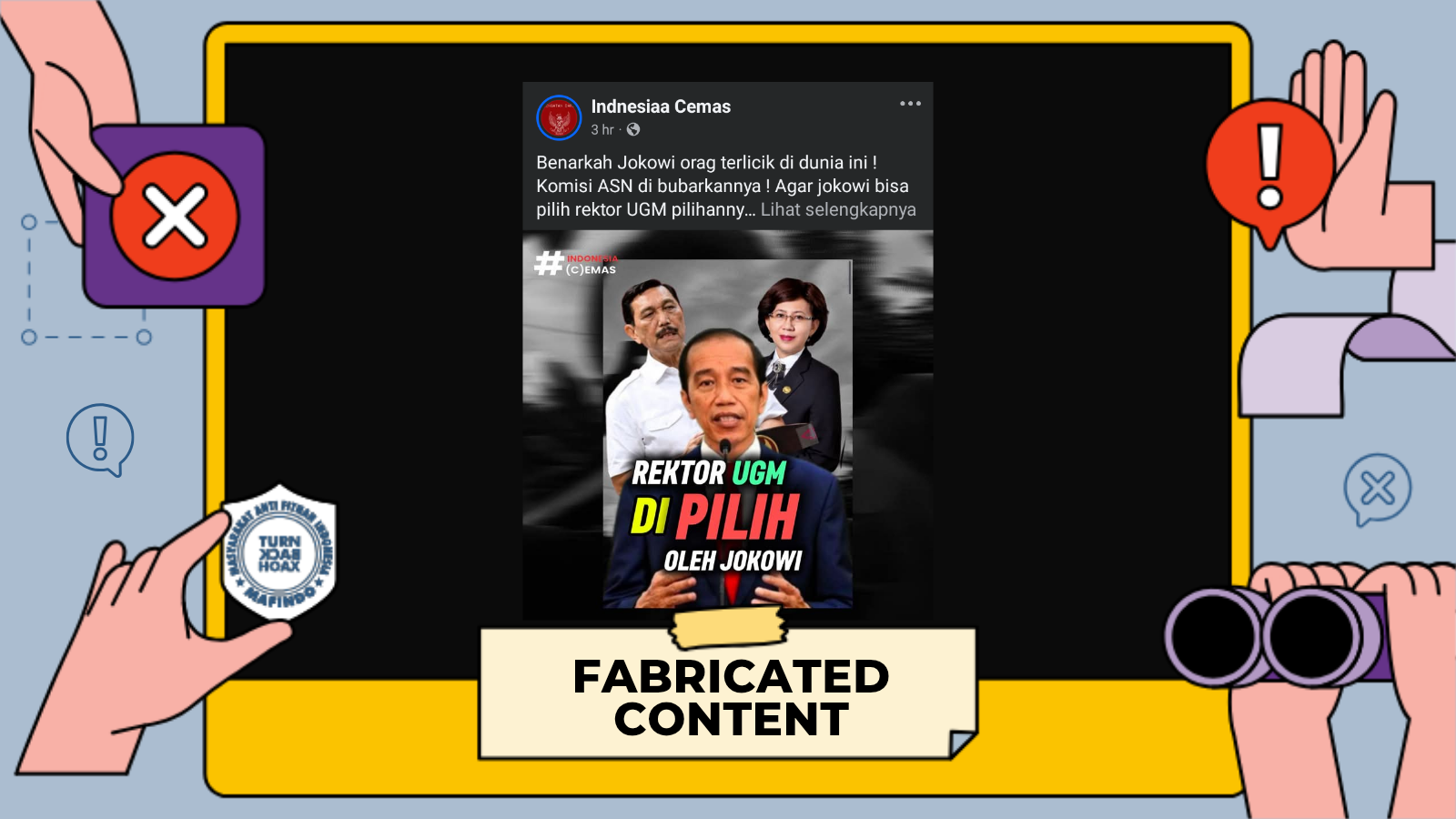 [HOAKS atau FAKTA] : Jokowi Pilih Langsung Rektor UGM untuk Beking Dirinya dari Tudingan Ijazah Palsu