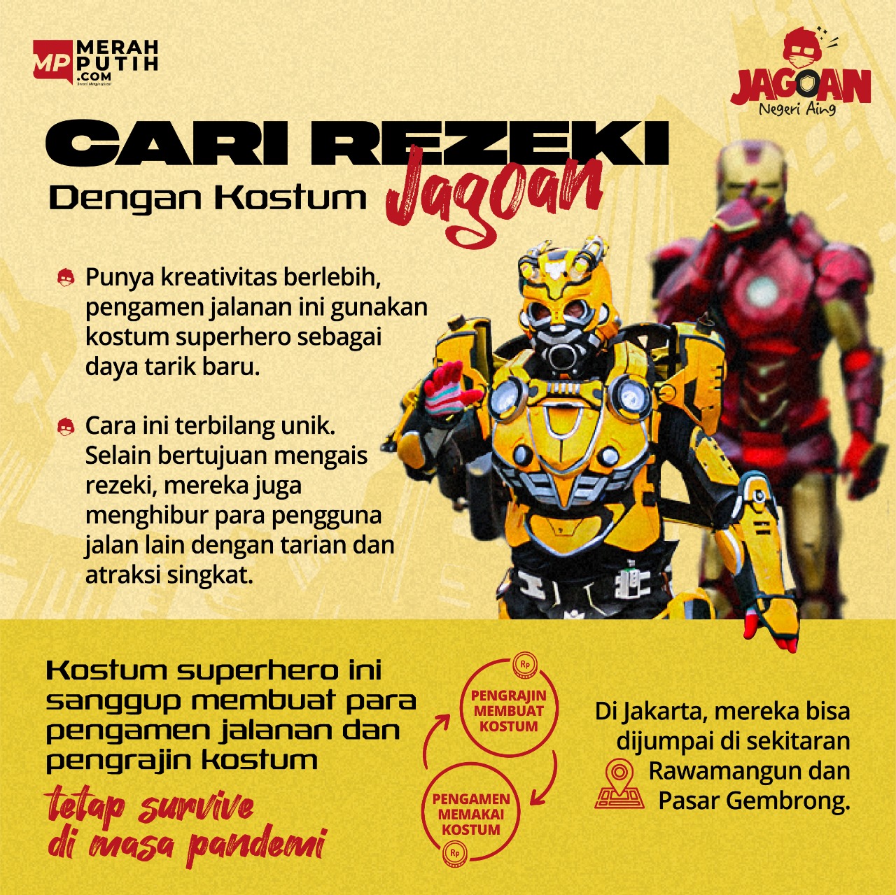 Cari Rezeki dengan Kostum Jagoan