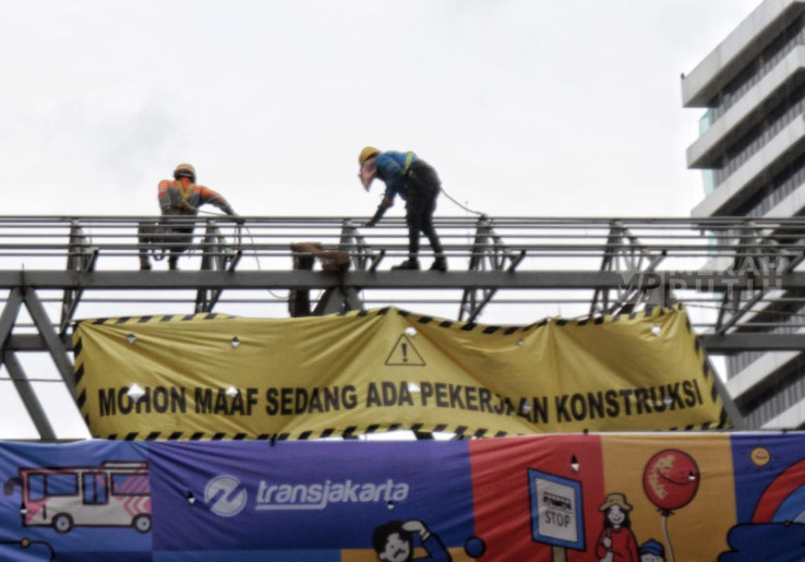  20 Plat Baja JPO Kyai Maja Samping Kejagung Hilang Digondol Maling