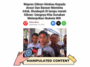[HOAKS atau FAKTA]: Wapres Gibran Minta Anggota Ormas Minta Sedekah di Pinggir Jalan untuk Bantu Pembangunan IKN