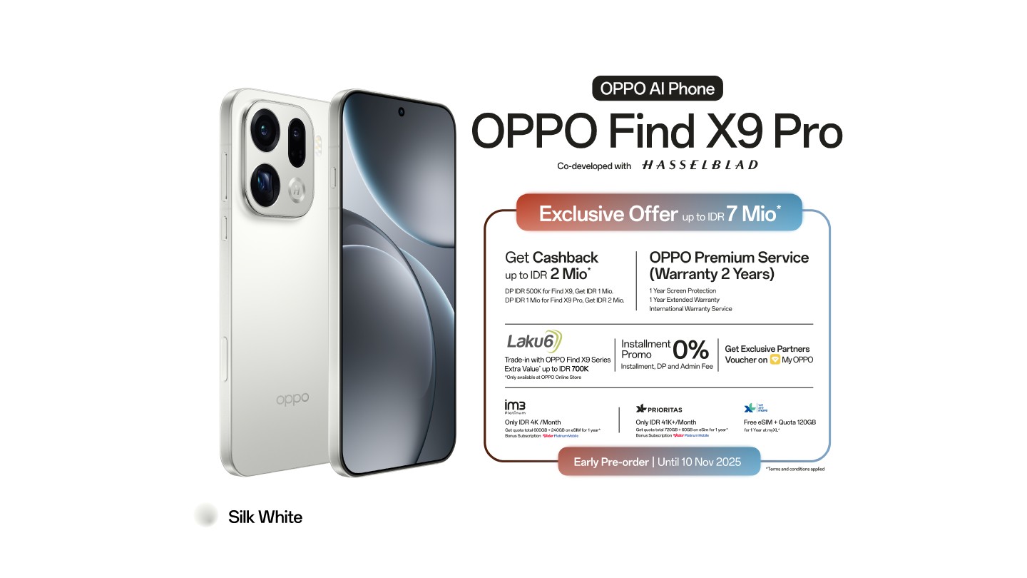OPPO Find X9 Pro Sudah Rilis, Usung Kamera Telefoto Hasselblad 200MP dan Baterai 7.500mAh