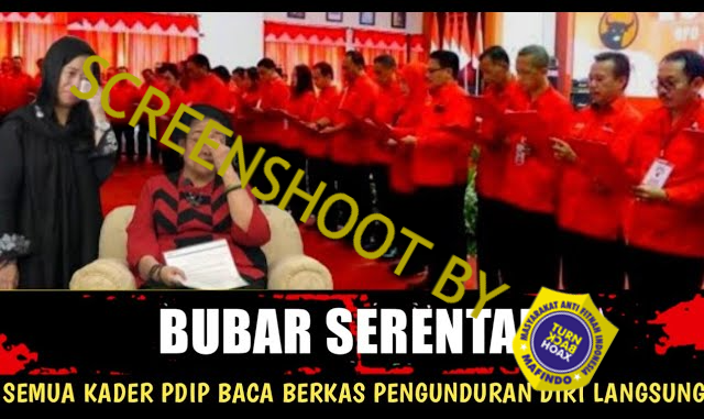 [HOAKS atau FAKTA]: Kader PDIP Mengundurkan Diri Akibat Keputusan Megawati