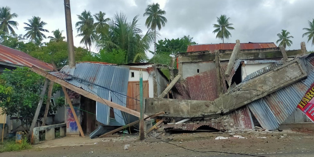 Rumah Rusak di Sulbar akibat gempa. (BNPB)