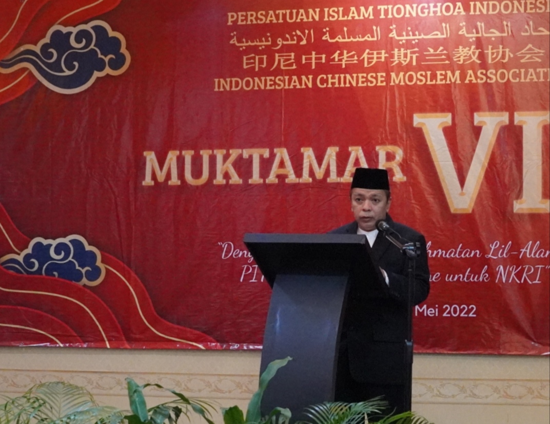 Muktamar Ke-VI Persatuan Islam Tionghoa Indonesia (PITI) di Hotel Golden Boutique, Kemayoran, Jakarta Pusat, Jumat (20/5). 