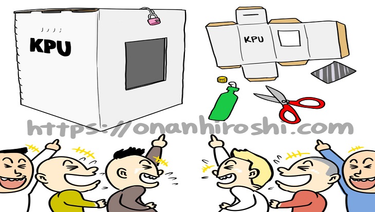 Kartunis Jepang Sebut Kotak Suara KPU Mirip Keterampilan Origami