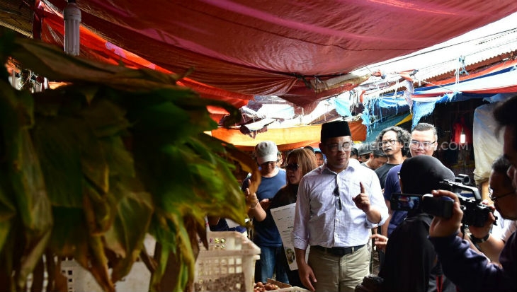 Dikunjungi Kang Emil, Ini Permintaan Pedagang Pasar Baru Cikarang