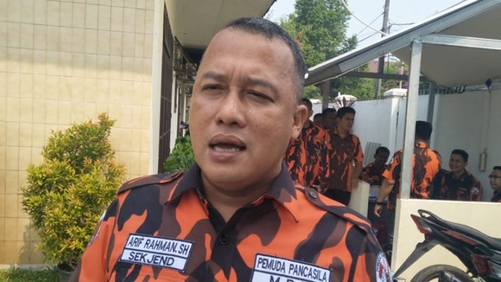 Sekretaris Jenderal organisasi kemasyarakatan Pemuda Pancasila (PP), Arif Rahman. (Antaranews)