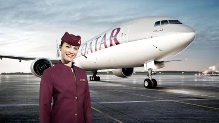 Layani Penumpang, Awak Kabin Qatar Airways Kenakan APD Lengkap