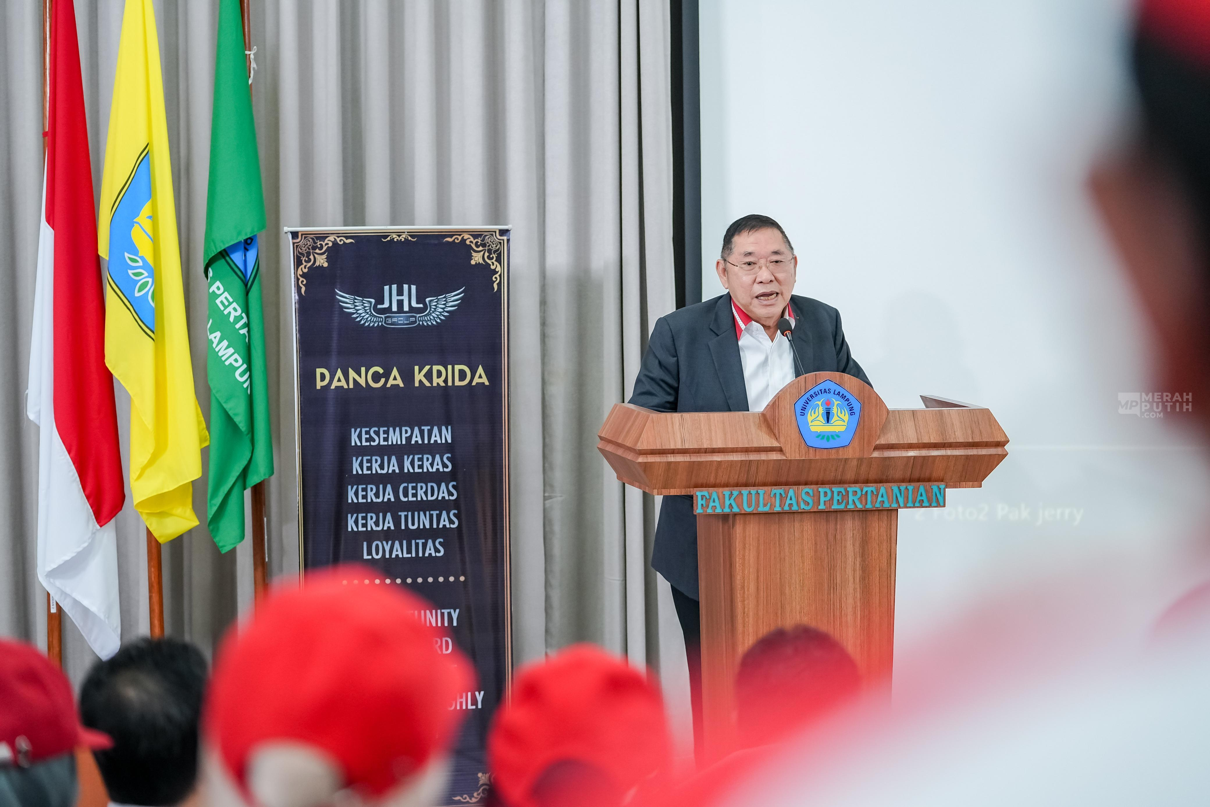 Jerry Hermawan Lo Berikan Beasiswa Pada 90 Mahasiswa Pertanian Unila: Tahun Depan Kita Kasih 100 Lagi