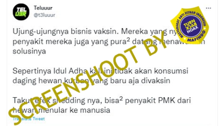 [HOAKS atau FAKTA]: Virus PMK pada Hewan Ternak Menular ke Manusia