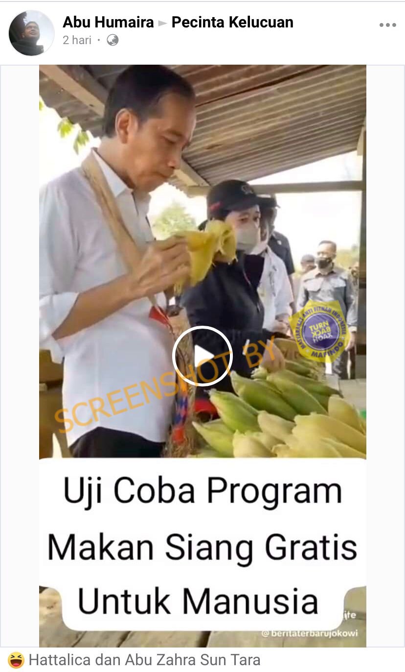 [HOAKS atau FAKTA] : Jokowi Uji Coba Makan Siang Gratis