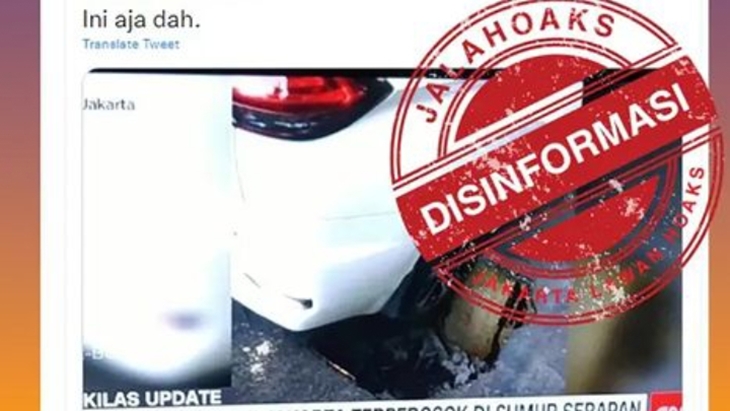 [HOAKS atau FAKTA]: Mobil Wagub DKI Terperosok di Sumur Resapan