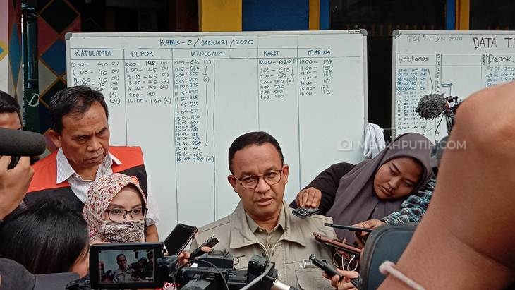 Anies Klaim Ketinggian Air di Pintu Manggarai Mulai Berkurang