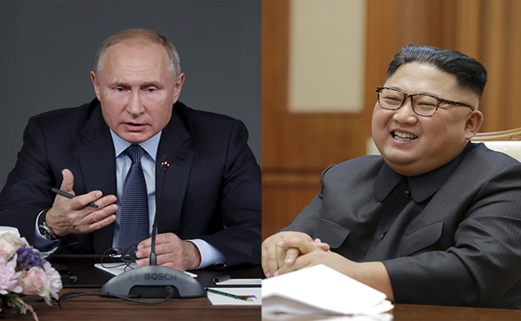 Vladimir Putin dan Kim Jong Un